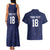 Custom Yorkshire Viking Spirit Couples Matching Tank Maxi Dress and Hawaiian Shirt White Rose of York Navy Version - Wonder Print Shop