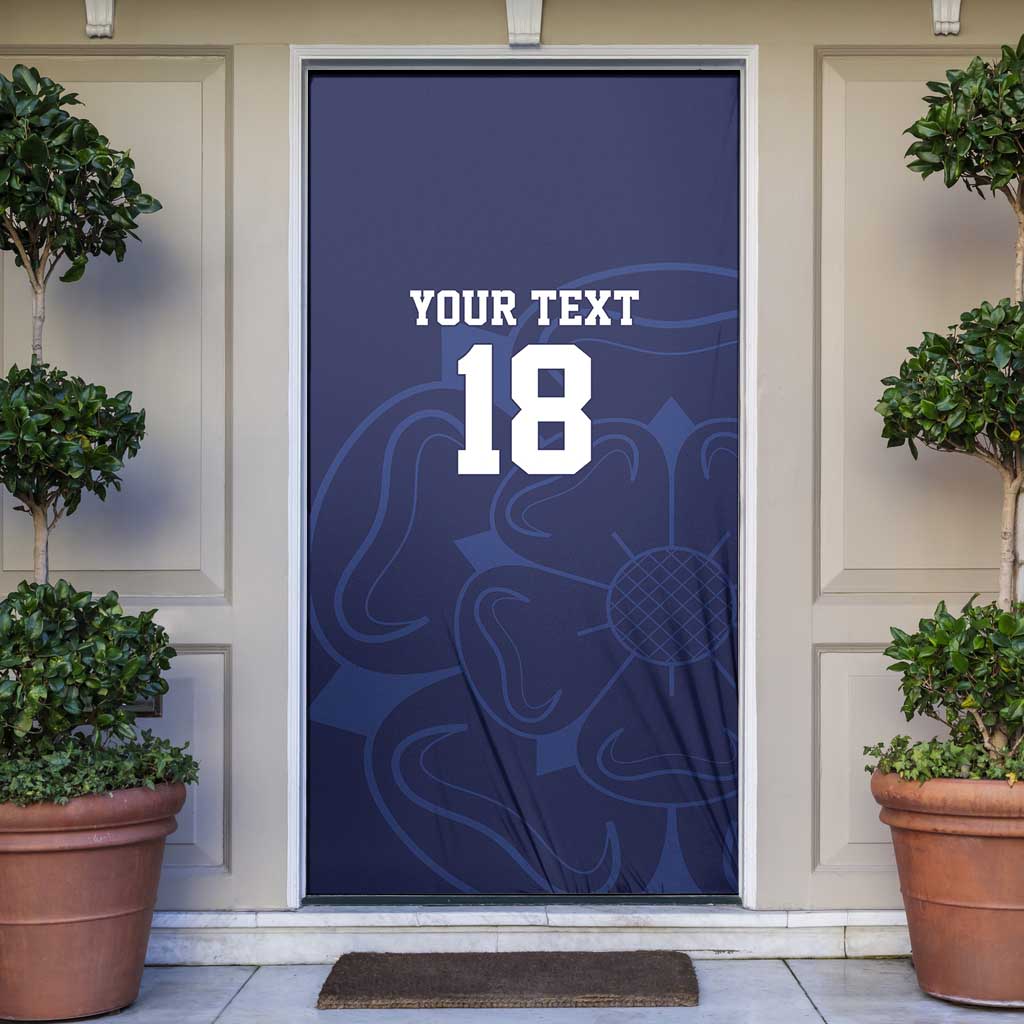 Custom Yorkshire Viking Spirit Door Cover White Rose of York Navy Version - Wonder Print Shop