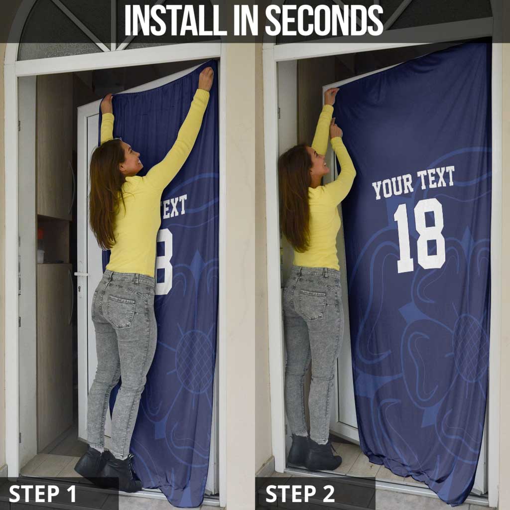 Custom Yorkshire Viking Spirit Door Cover White Rose of York Navy Version - Wonder Print Shop