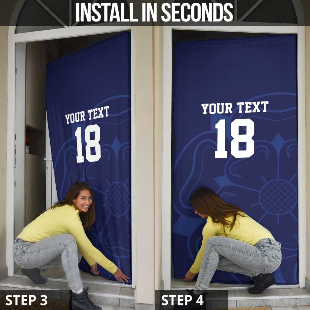 Custom Yorkshire Viking Spirit Door Cover White Rose of York Navy Version - Wonder Print Shop