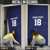 Custom Yorkshire Viking Spirit Door Cover White Rose of York Navy Version - Wonder Print Shop