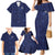 Custom Yorkshire Viking Spirit Family Matching Mermaid Dress and Hawaiian Shirt White Rose of York Navy Version - Wonder Print Shop
