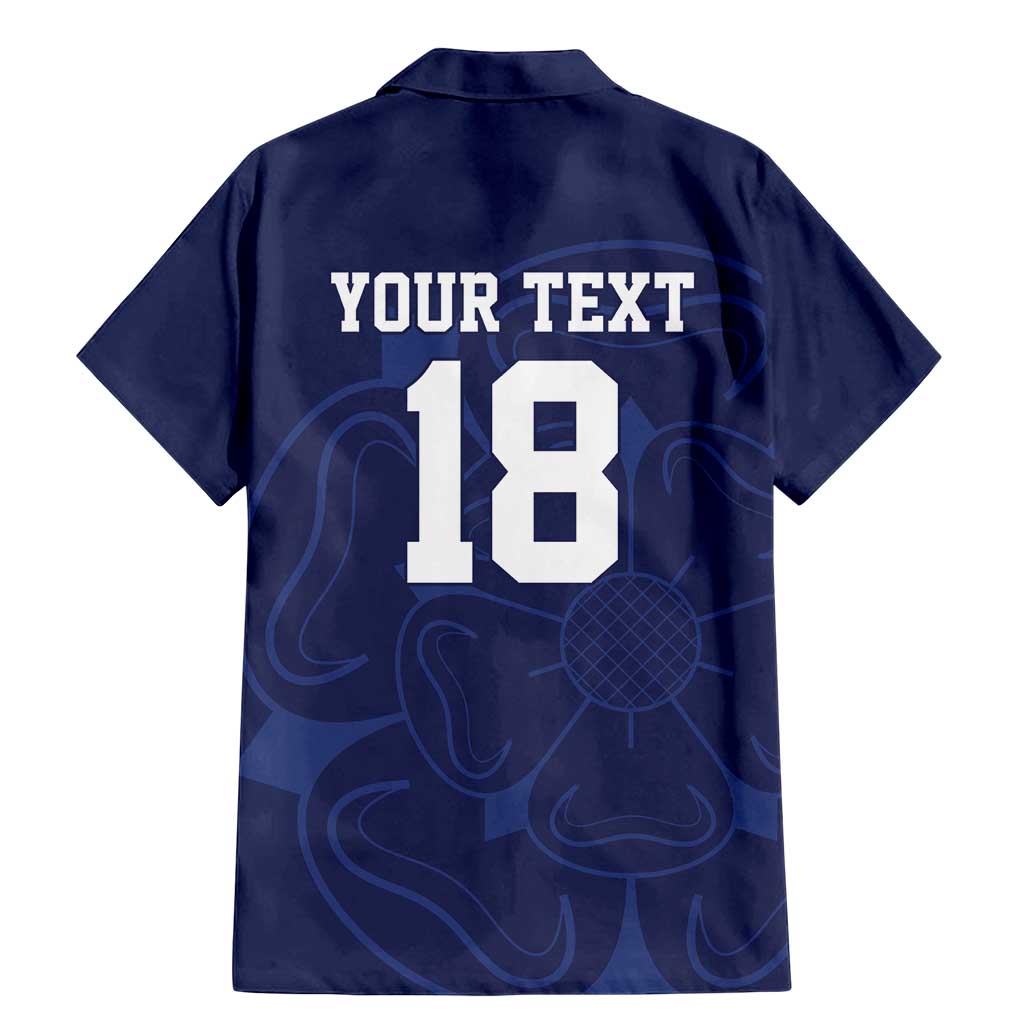 Custom Yorkshire Viking Spirit Family Matching Mermaid Dress and Hawaiian Shirt White Rose of York Navy Version - Wonder Print Shop