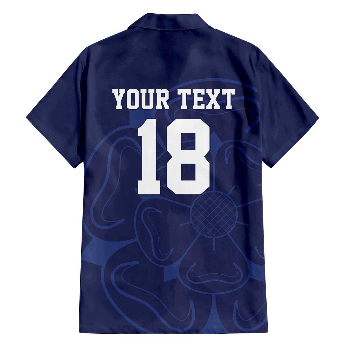 Custom Yorkshire Viking Spirit Family Matching Off The Shoulder Long Sleeve Dress and Hawaiian Shirt White Rose of York Navy Version - Wonder Print Shop