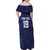 Custom Yorkshire Viking Spirit Family Matching Off Shoulder Maxi Dress and Hawaiian Shirt White Rose of York Navy Version - Wonder Print Shop