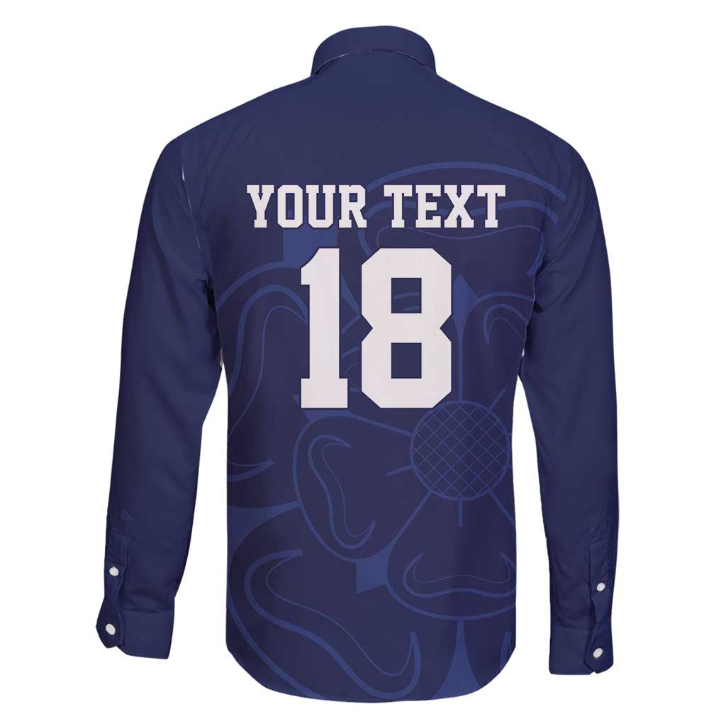 Custom Yorkshire Viking Spirit Family Matching Puletasi and Hawaiian Shirt White Rose of York Navy Version - Wonder Print Shop