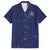 Custom Yorkshire Viking Spirit Family Matching Short Sleeve Bodycon Dress and Hawaiian Shirt White Rose of York Navy Version - Wonder Print Shop