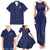 Custom Yorkshire Viking Spirit Family Matching Tank Maxi Dress and Hawaiian Shirt White Rose of York Navy Version - Wonder Print Shop