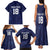 Custom Yorkshire Viking Spirit Family Matching Tank Maxi Dress and Hawaiian Shirt White Rose of York Navy Version - Wonder Print Shop