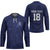 Custom Yorkshire Viking Spirit Hockey Jersey White Rose of York Navy Version - Wonder Print Shop