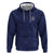 Custom Yorkshire Viking Spirit Hoodie White Rose of York Navy Version - Wonder Print Shop