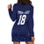 Custom Yorkshire Viking Spirit Hoodie Dress White Rose of York Navy Version - Wonder Print Shop