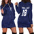 Custom Yorkshire Viking Spirit Hoodie Dress White Rose of York Navy Version - Wonder Print Shop