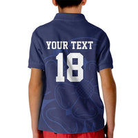 Custom Yorkshire Viking Spirit Kid Polo Shirt White Rose of York Navy Version - Wonder Print Shop