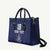 Custom Yorkshire Viking Spirit Leather Bag White Rose of York Navy Version - Wonder Print Shop