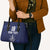 Custom Yorkshire Viking Spirit Leather Bag White Rose of York Navy Version - Wonder Print Shop