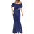 Custom Yorkshire Viking Spirit Mermaid Dress White Rose of York Navy Version - Wonder Print Shop