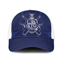 Yorkshire Vikings Cricket Mesh Trucker Cap White Rose of York Navy Version - Wonder Print Shop