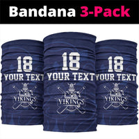 Custom Yorkshire Viking Spirit Neck Gaiter White Rose of York Navy Version - Wonder Print Shop