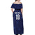 Custom Yorkshire Viking Spirit Off Shoulder Maxi Dress White Rose of York Navy Version - Wonder Print Shop