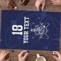 Custom Yorkshire Viking Spirit Puzzle White Rose of York Navy Version - Wonder Print Shop