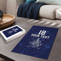 Custom Yorkshire Viking Spirit Puzzle White Rose of York Navy Version - Wonder Print Shop