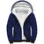 Custom Yorkshire Viking Spirit Sherpa Hoodie White Rose of York Navy Version - Wonder Print Shop