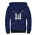 Custom Yorkshire Viking Spirit Sherpa Hoodie White Rose of York Navy Version - Wonder Print Shop