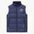 Custom Yorkshire Viking Spirit Sleeveless Puffer Jacket White Rose of York Navy Version - Wonder Print Shop