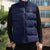 Custom Yorkshire Viking Spirit Sleeveless Puffer Jacket White Rose of York Navy Version - Wonder Print Shop