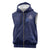 Custom Yorkshire Viking Spirit Sleeveless Zip Hoodie White Rose of York Navy Version - Wonder Print Shop