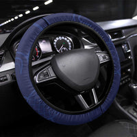 Yorkshire Viking Spirit Steering Wheel Cover White Rose of York Navy Version - Wonder Print Shop