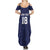 Custom Yorkshire Viking Spirit Summer Maxi Dress White Rose of York Navy Version - Wonder Print Shop