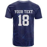 Custom Yorkshire Viking Spirit T Shirt White Rose of York Navy Version - Wonder Print Shop