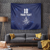 Custom Yorkshire Viking Spirit Tapestry White Rose of York Navy Version - Wonder Print Shop