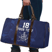 Custom Yorkshire Viking Spirit Travel Bag White Rose of York Navy Version - Wonder Print Shop