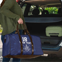 Custom Yorkshire Viking Spirit Travel Bag White Rose of York Navy Version - Wonder Print Shop