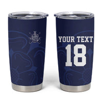 Custom Yorkshire Viking Spirit Tumbler Cup White Rose of York Navy Version - Wonder Print Shop