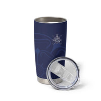 Custom Yorkshire Viking Spirit Tumbler Cup White Rose of York Navy Version - Wonder Print Shop