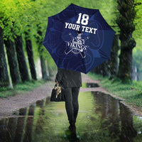 Custom Yorkshire Viking Spirit Umbrella White Rose of York Navy Version - Wonder Print Shop