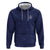 Custom Yorkshire Viking Spirit Zip Hoodie White Rose of York Navy Version - Wonder Print Shop