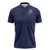 Custom Yorkshire Viking Spirit Zipper Polo Shirt White Rose of York Navy Version - Wonder Print Shop