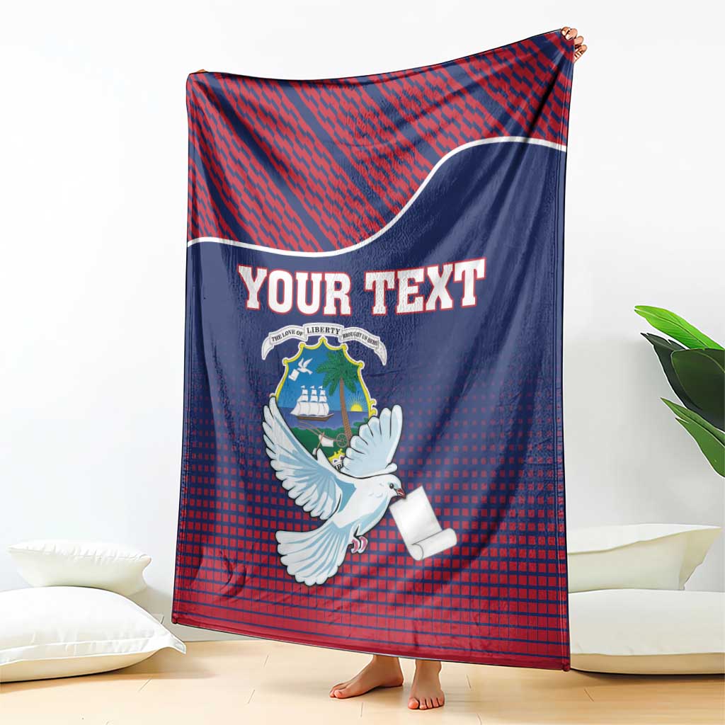 Personalized Liberia White Dove With A Scroll Blanket Coat Of Arms