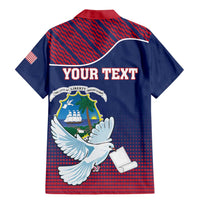 Personalized Liberia White Dove With A Scroll Family Matching Mermaid Dress and Hawaiian Shirt Coat Of Arms - Wonder Print Shop