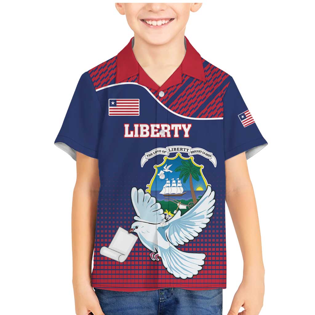 Personalized Liberia White Dove With A Scroll Family Matching Mermaid Dress and Hawaiian Shirt Coat Of Arms - Wonder Print Shop