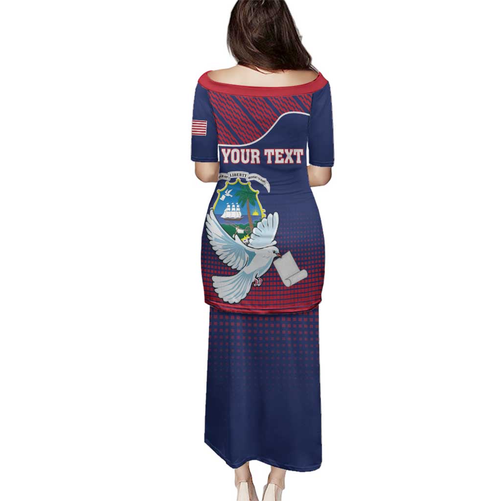 Personalized Liberia White Dove With A Scroll Family Matching Puletasi and Hawaiian Shirt Coat Of Arms - Wonder Print Shop