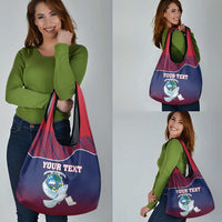 Personalized Liberia White Dove With A Scroll Grocery Bag Coat Of Arms