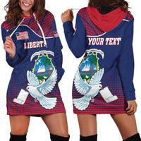 Personalized Liberia White Dove With A Scroll Hoodie Dress Coat Of Arms - Wonder Print Shop