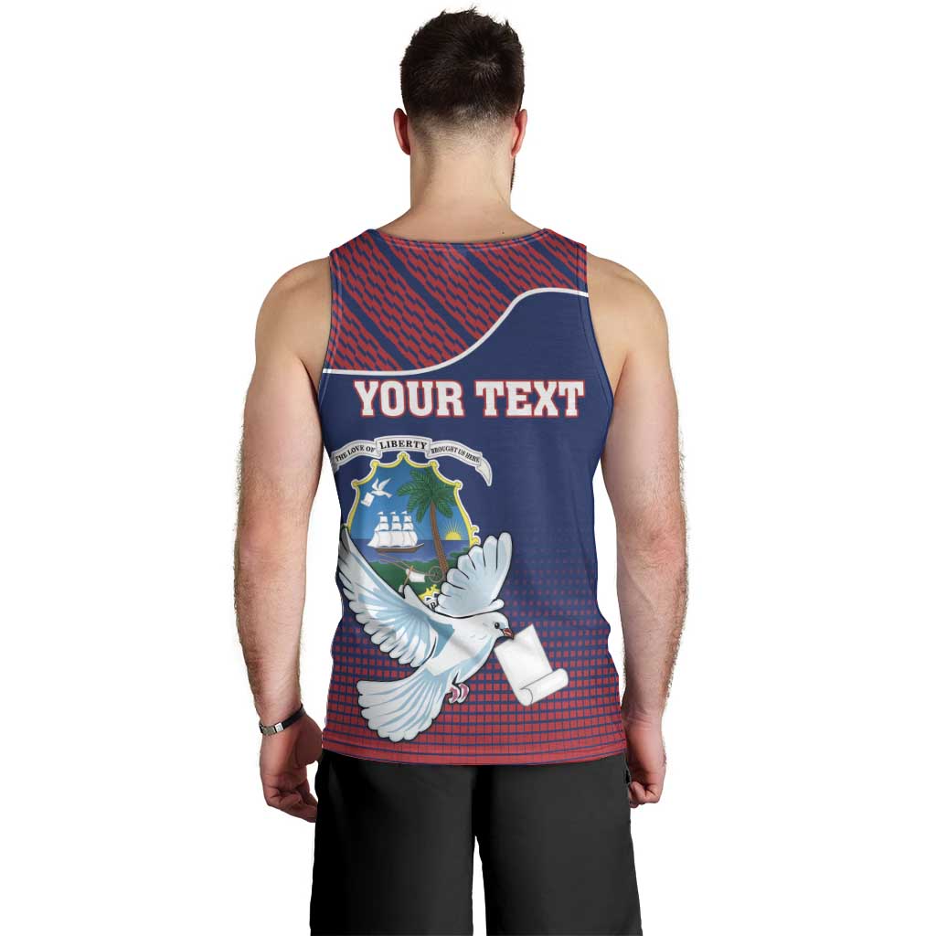 Personalized Liberia White Dove With A Scroll Men Tank Top Coat Of Arms - Wonder Print Shop