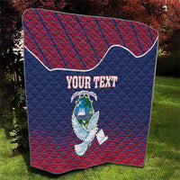 Personalized Liberia White Dove With A Scroll Quilt Coat Of Arms - Wonder Print Shop